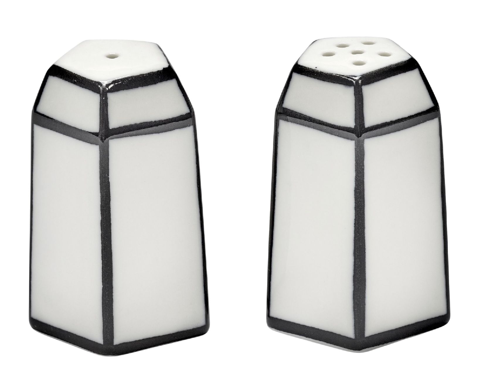 Set sel & poivre saupoudreuse blanc/noir Carte Blanche Serax