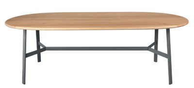 SO'O Table de salle à manger en chêne 220 × 95 cm (ovale) Intérieur Fermob