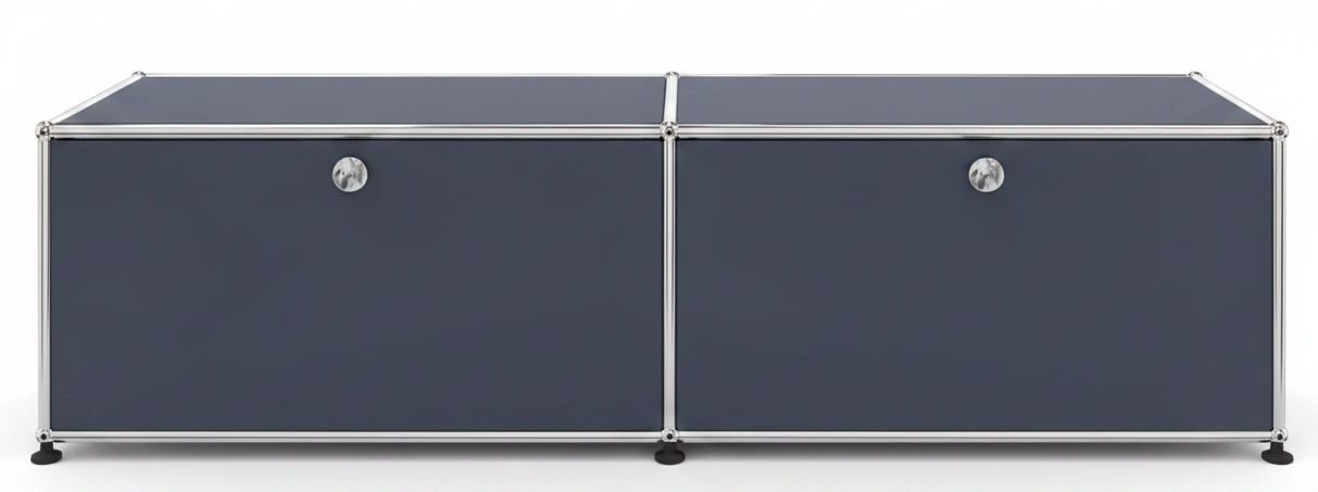 USM Haller Meuble bas à 2 portes gris anthracite