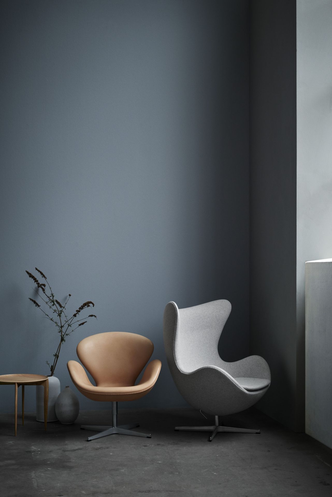 Egg Chair avec tabouret Re-wool Tissu textile Fritz Hansen