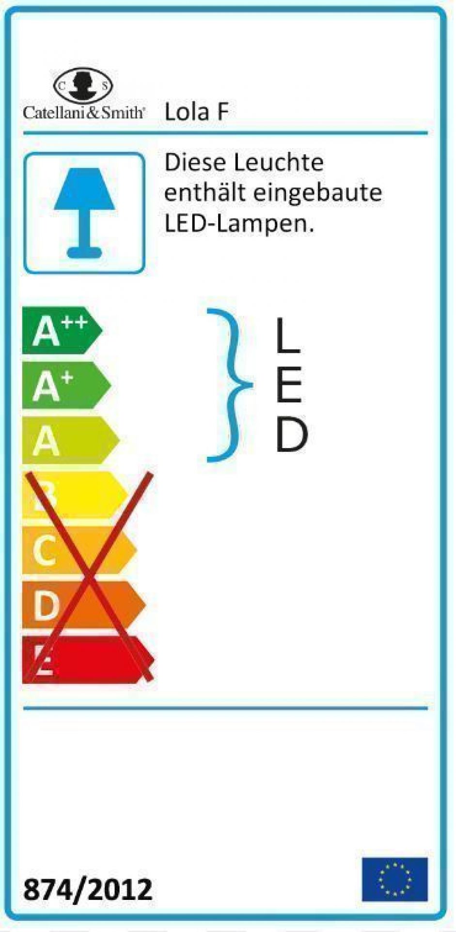 Lola F LED Lampadaire Catellani &amp; Smith