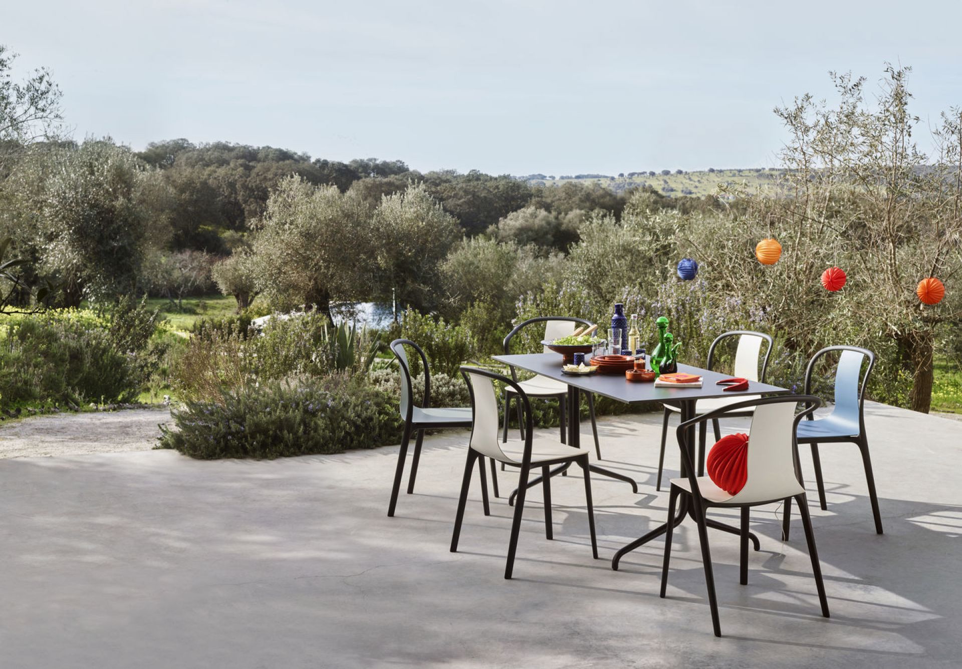 Belleville Fauteuil Chaise en plastique Vitra