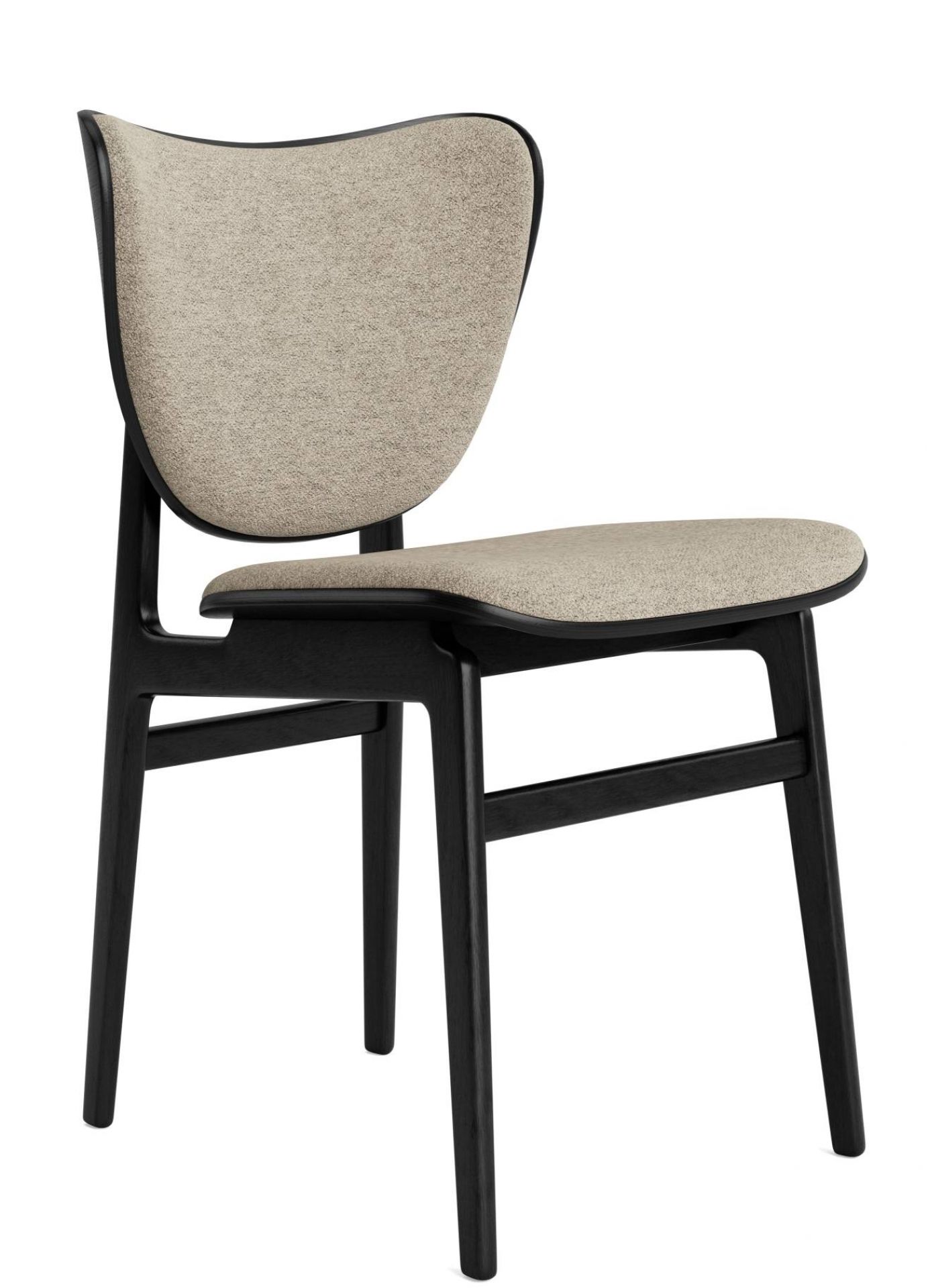 Elephant Dining Chair Chaise Tissu couverture Norr11 Chêne noir - Barum Boucle 03