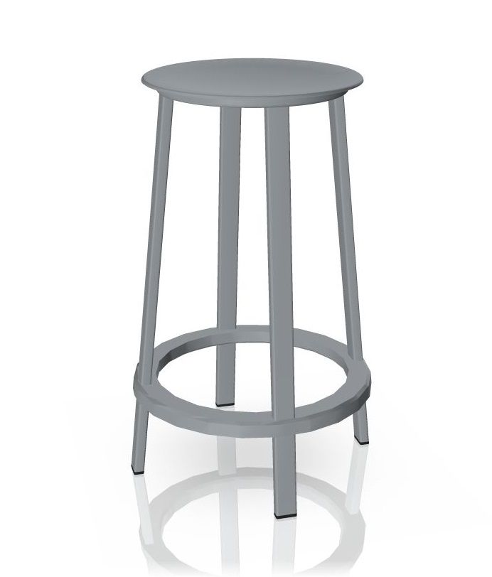 Revolver Bar Stool Tabouret de bar HIGH 76 cm Steel SKY GREY Hay PIÈCE UNIQUE 