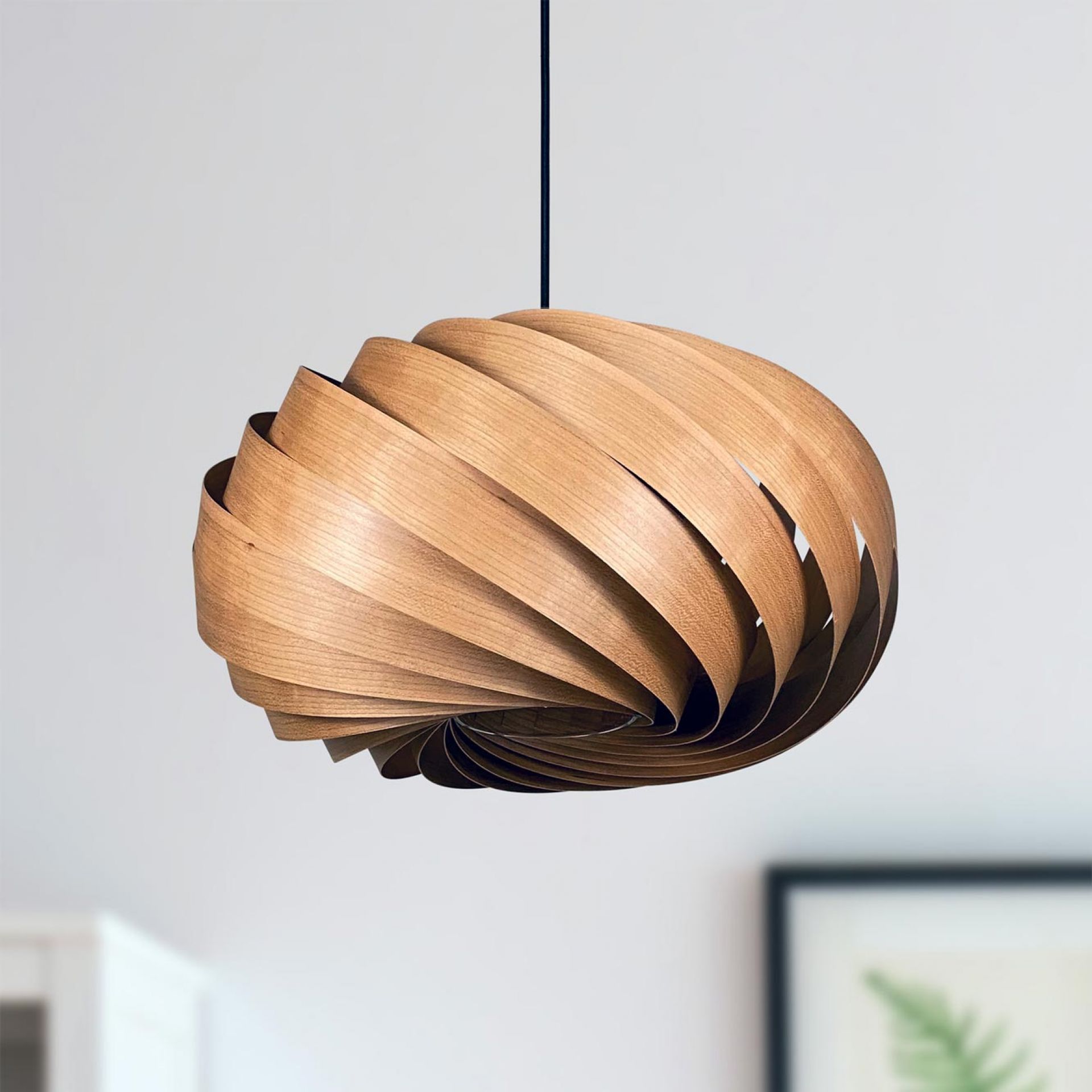 Quiescenta Lampe à suspendre Ø45 cm Cerisier Gofurnit