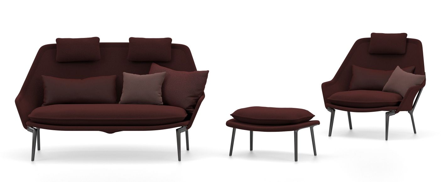 Slow Chair & Ottoman Fauteuil en tissu Vitra 