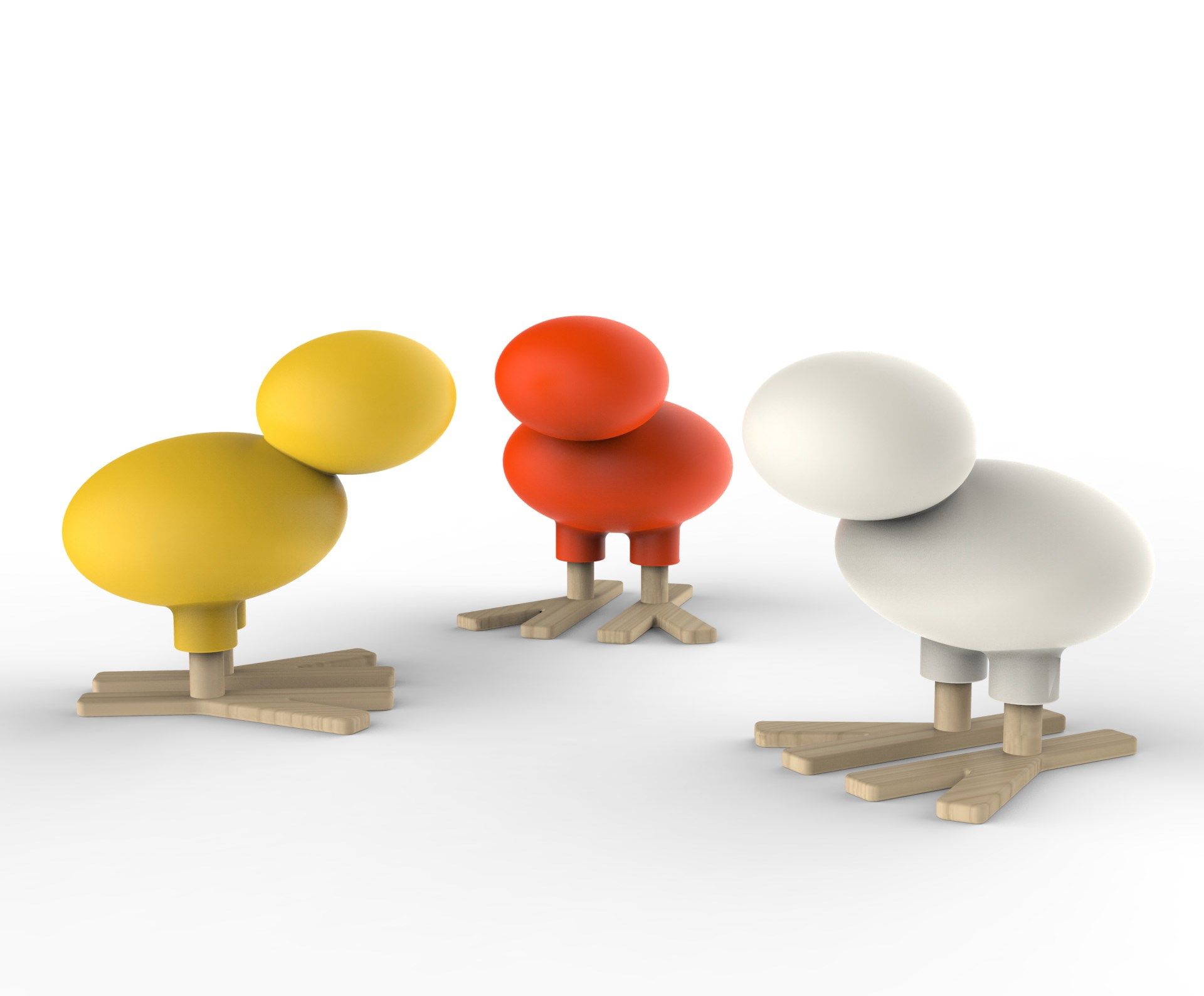 Happy Bird figurine oiseau jaune Magis