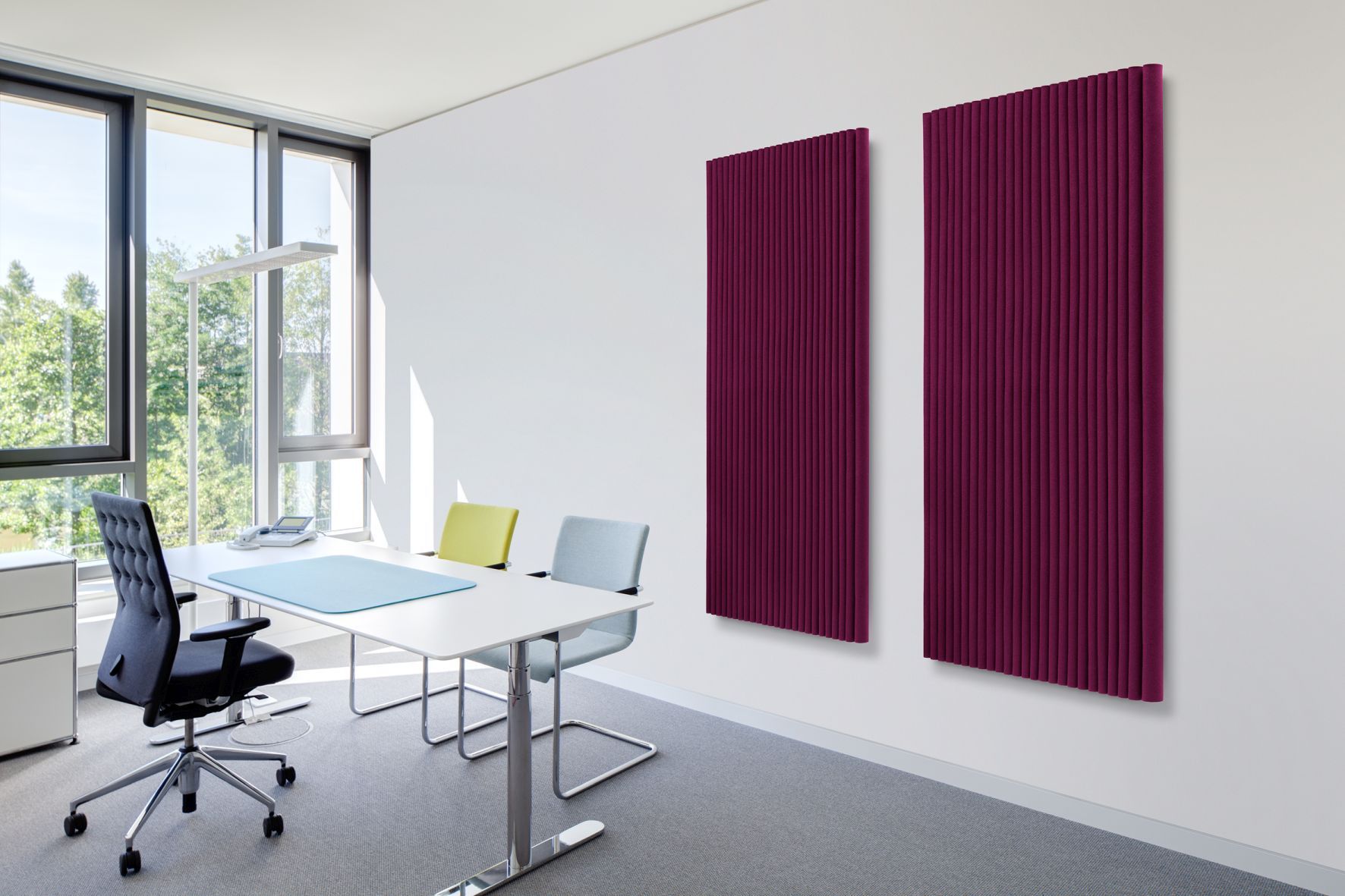 Welle module mural format vertical avec 4 supports muraux Hey Sign