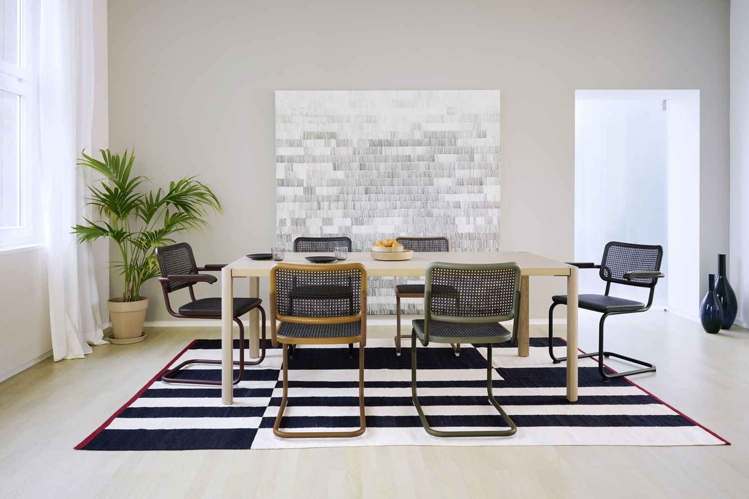 S 32 V Tube en acier Classique à bras oscillant libre CHROME / NOIR Thonet COMBINAISON PRÉFÉRÉE