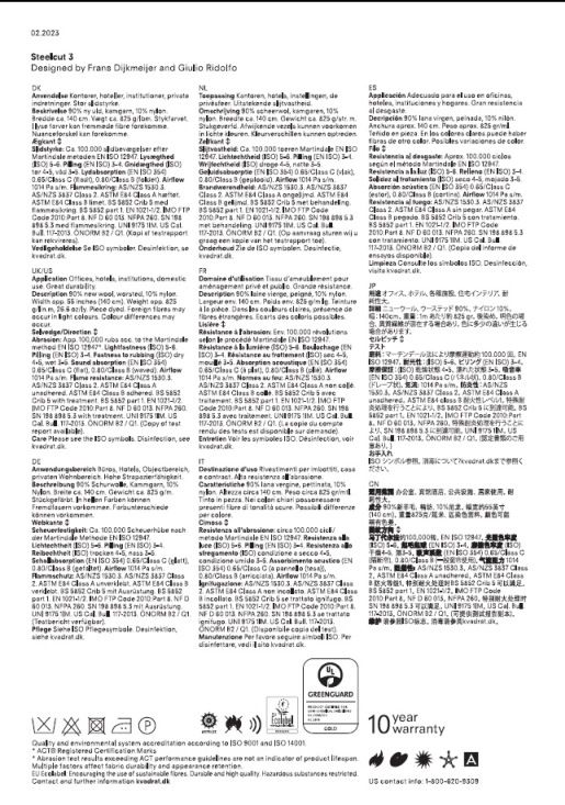 Carte Échantillon Steelcut 3 Kvadrat