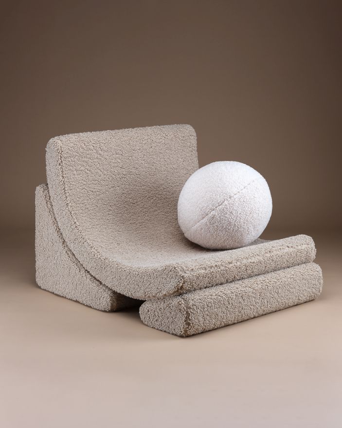 Lune Fauteuil pour enfants Tissu Teddy Wigiwama