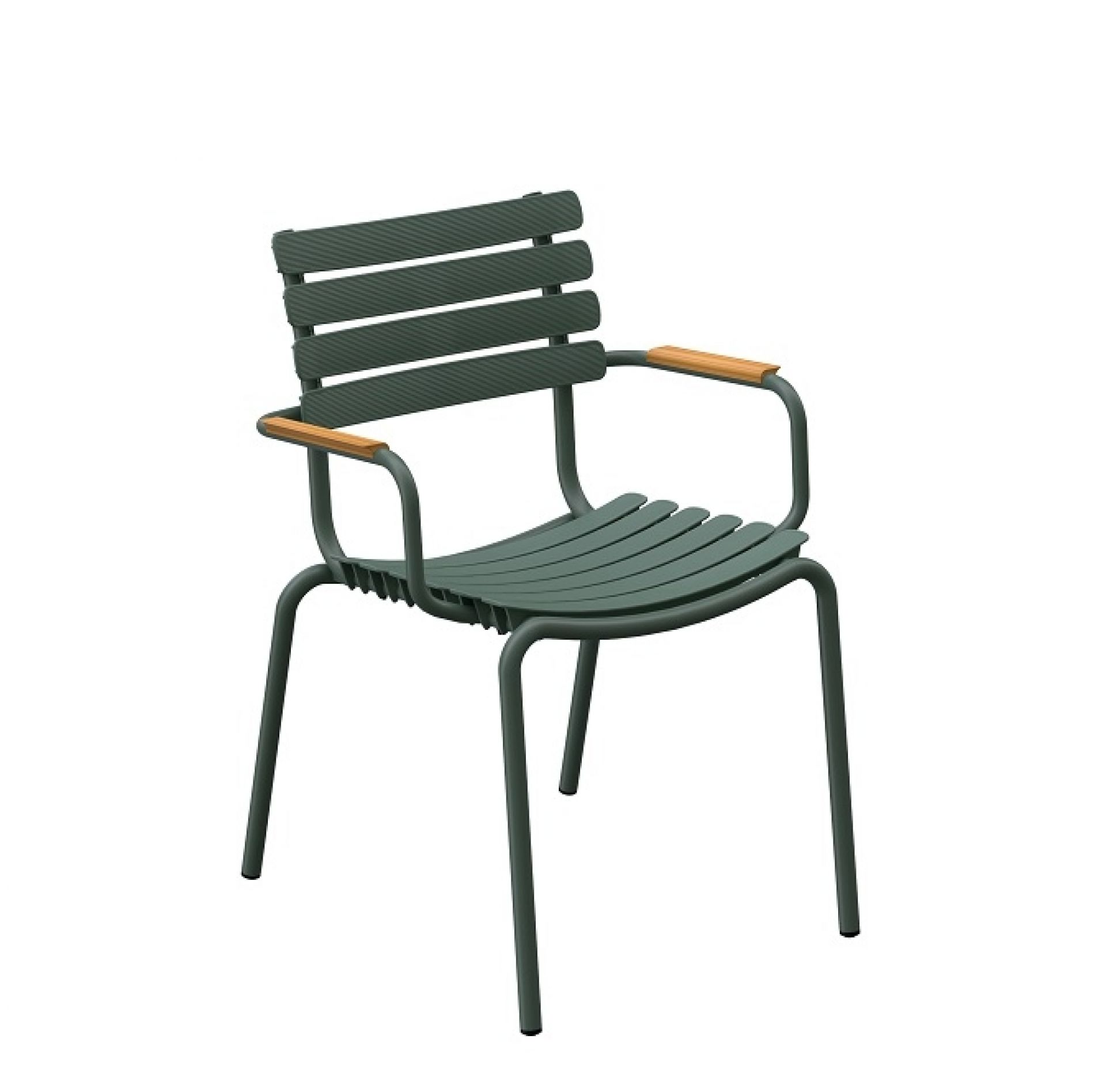 ReClips Outdoor Chaise Houe Accoudoirs Olive vert