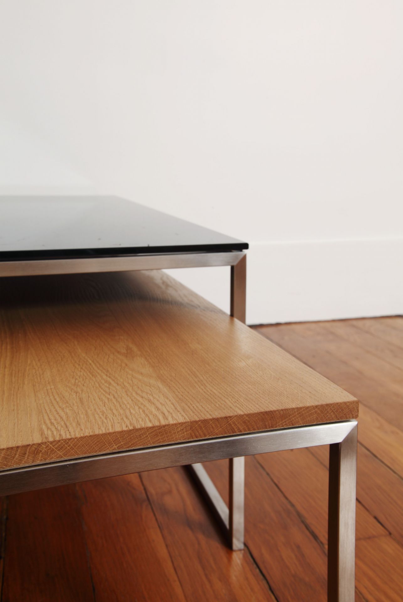 Moins H 5/2 verre ESG table basse clair Hans Hansen