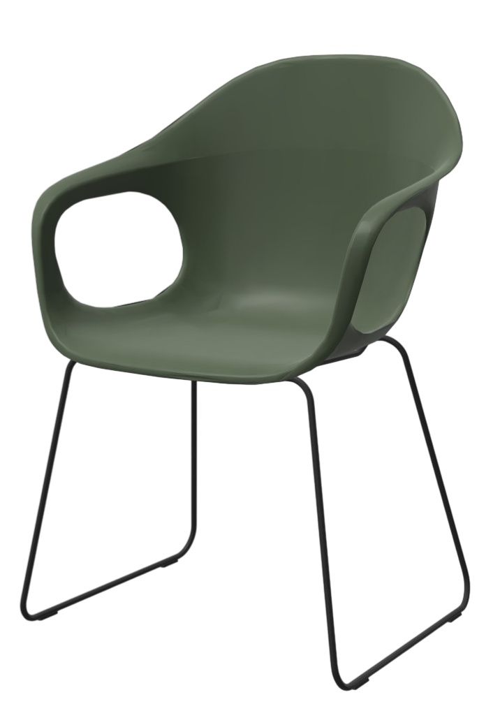 Fauteuil Elephantino piètement à patins Kristalia