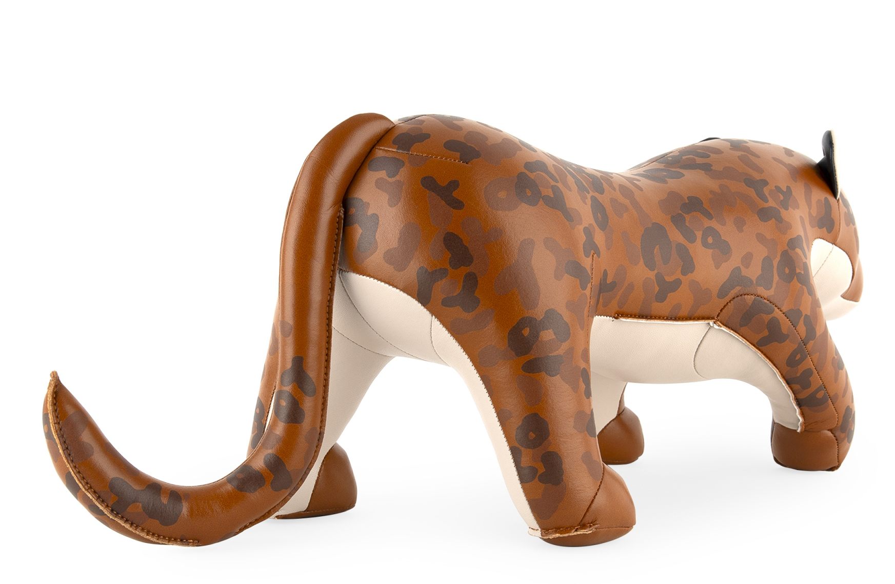Butoir de porte Leopard Ray Tan/Blanc Züny