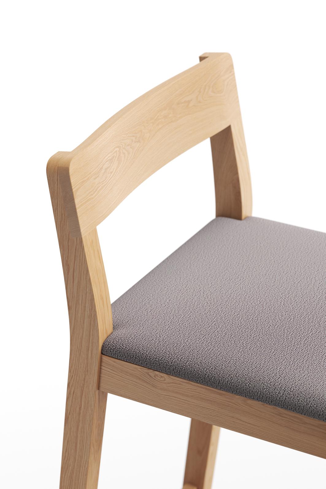Sit tabouret de bar en bois avec coussin d'assise Zeitraum