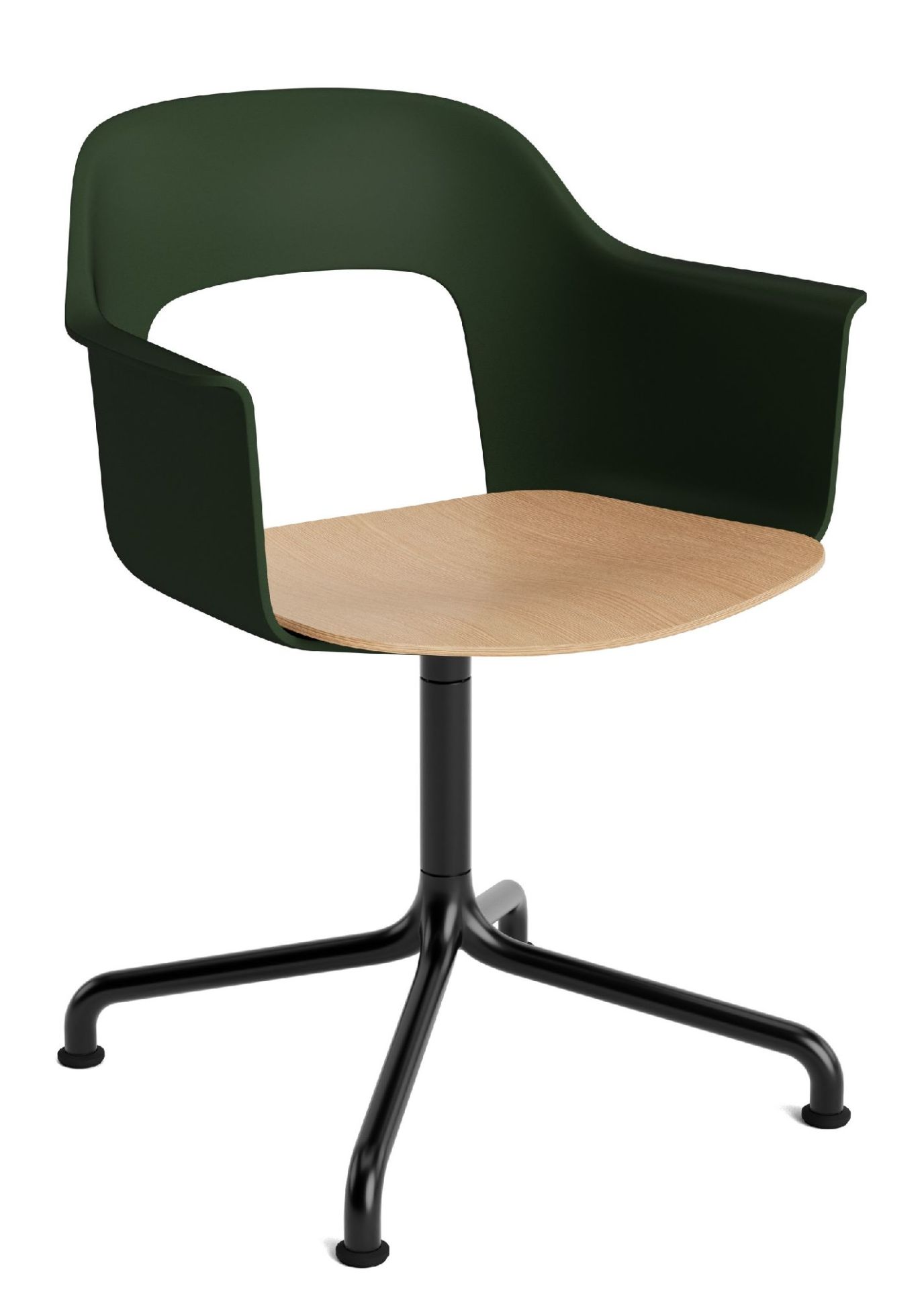 Layout Armchair 252 Fauteuil 4 pieds en étoile Pied pivotant avec base incurvée Hay  