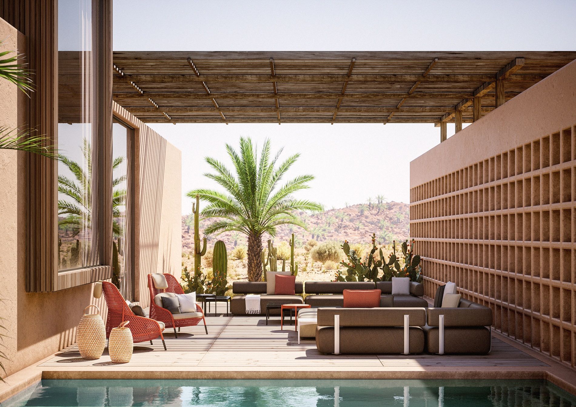 AHNDA Outdoor Wing Chair Fauteuil à dossier haut Dedon