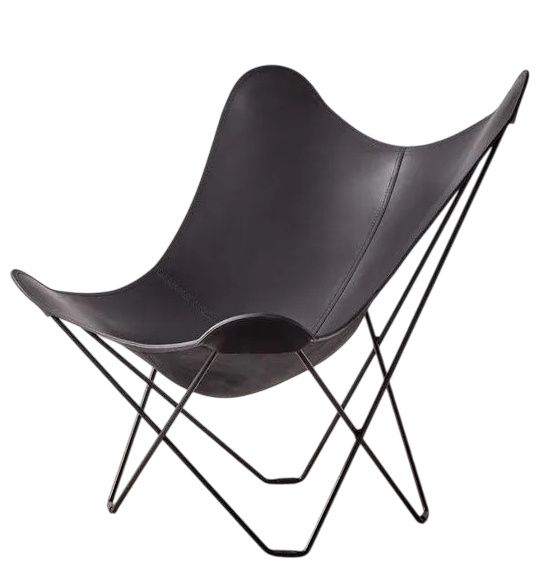 Pampa Mariposa Butterfly Chair Fauteuil graphite / piètement noir Cureo