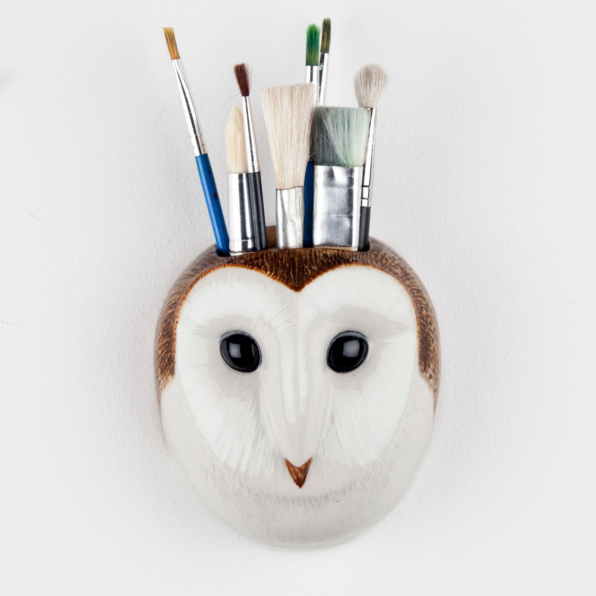 Quail Ceramics Petit vase mural Chouette