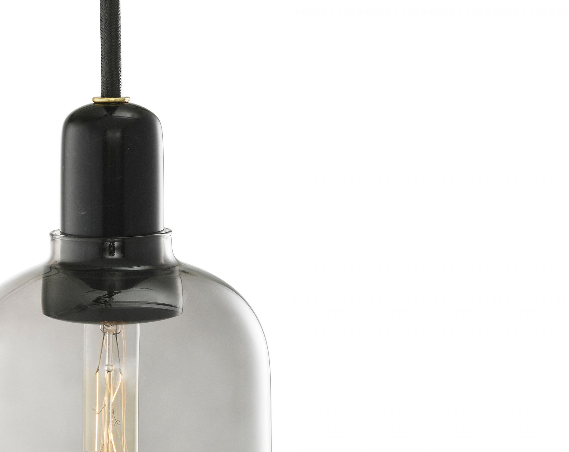 Amp Lamp Lampe de suspensione Normann Copenhagen Smoke/Black Ø 11,2 cm