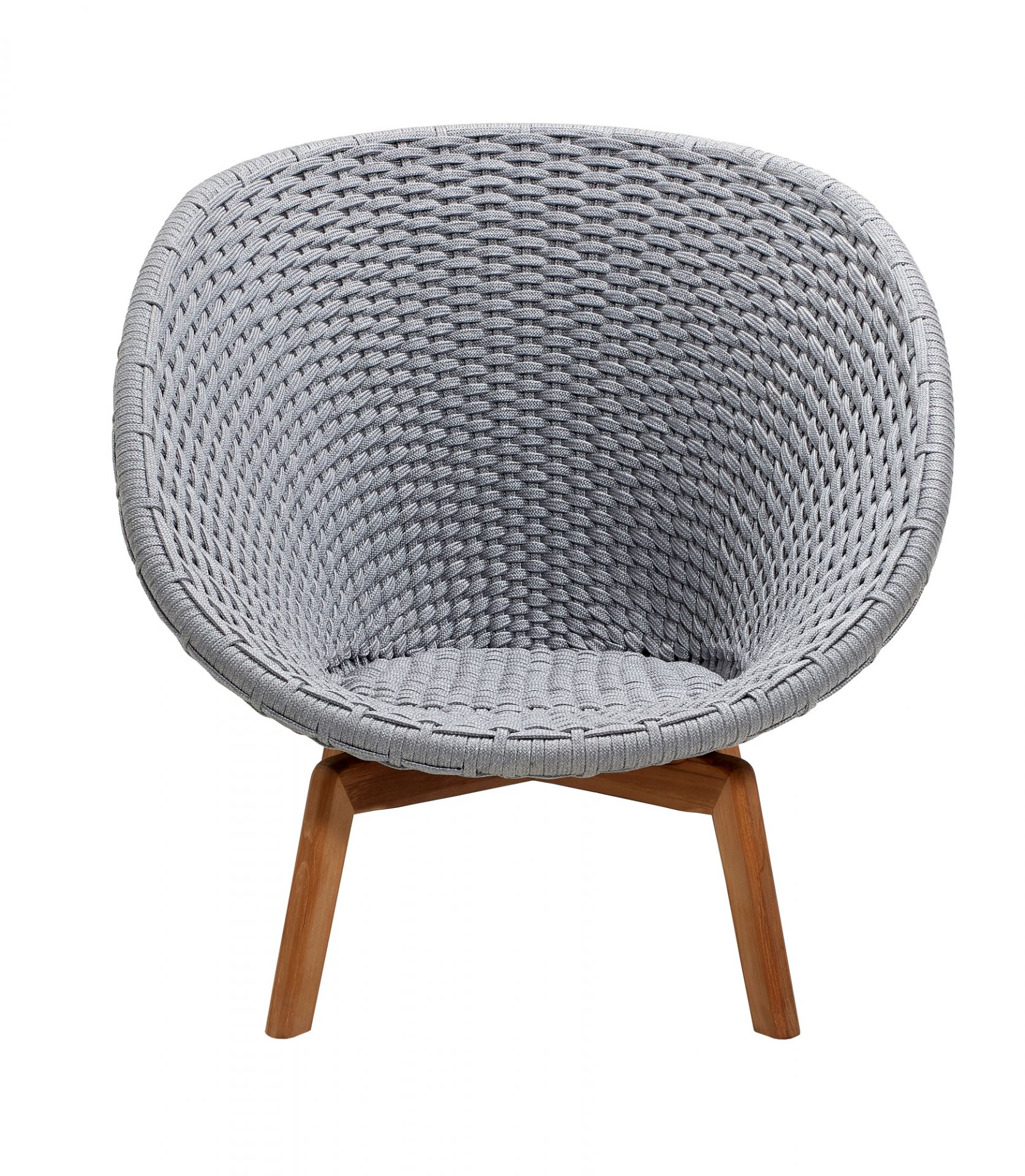 Peacock Outdoor Lounge chaise Rope Cane-Line gris clair