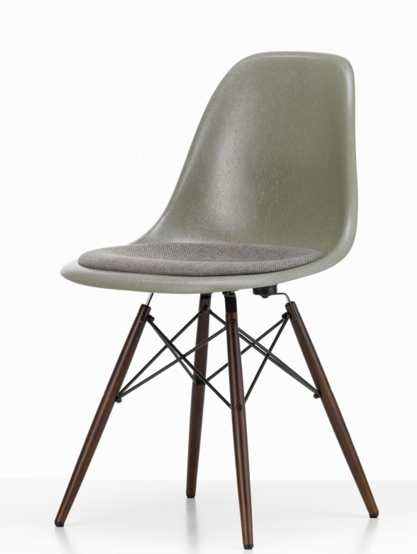 Eames Fiberglass Chair DSW chaise avec coussin d'assise Vitra