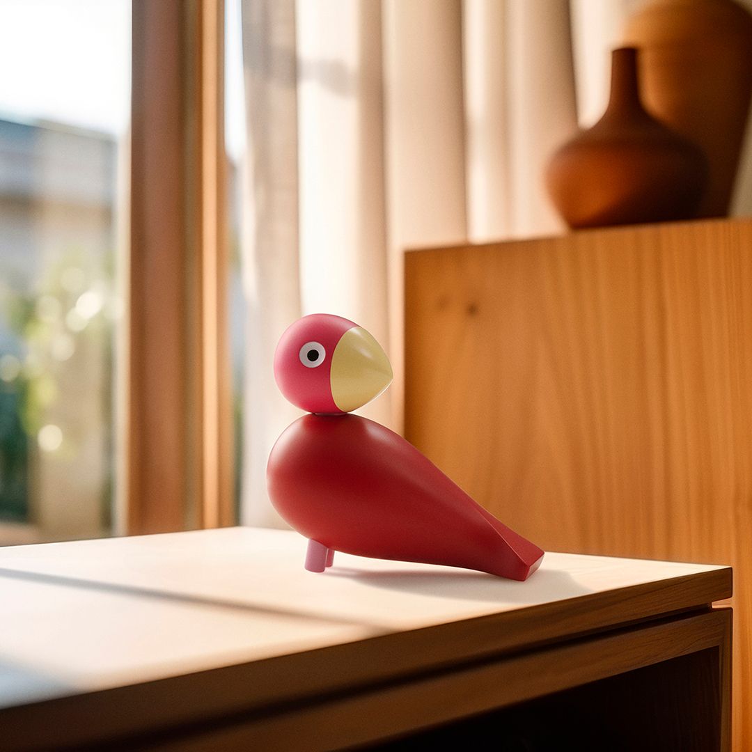 Flora Year Bird 2024 Songbirds Oiseaux chanteurs Figurine en bois Kay Bojesen