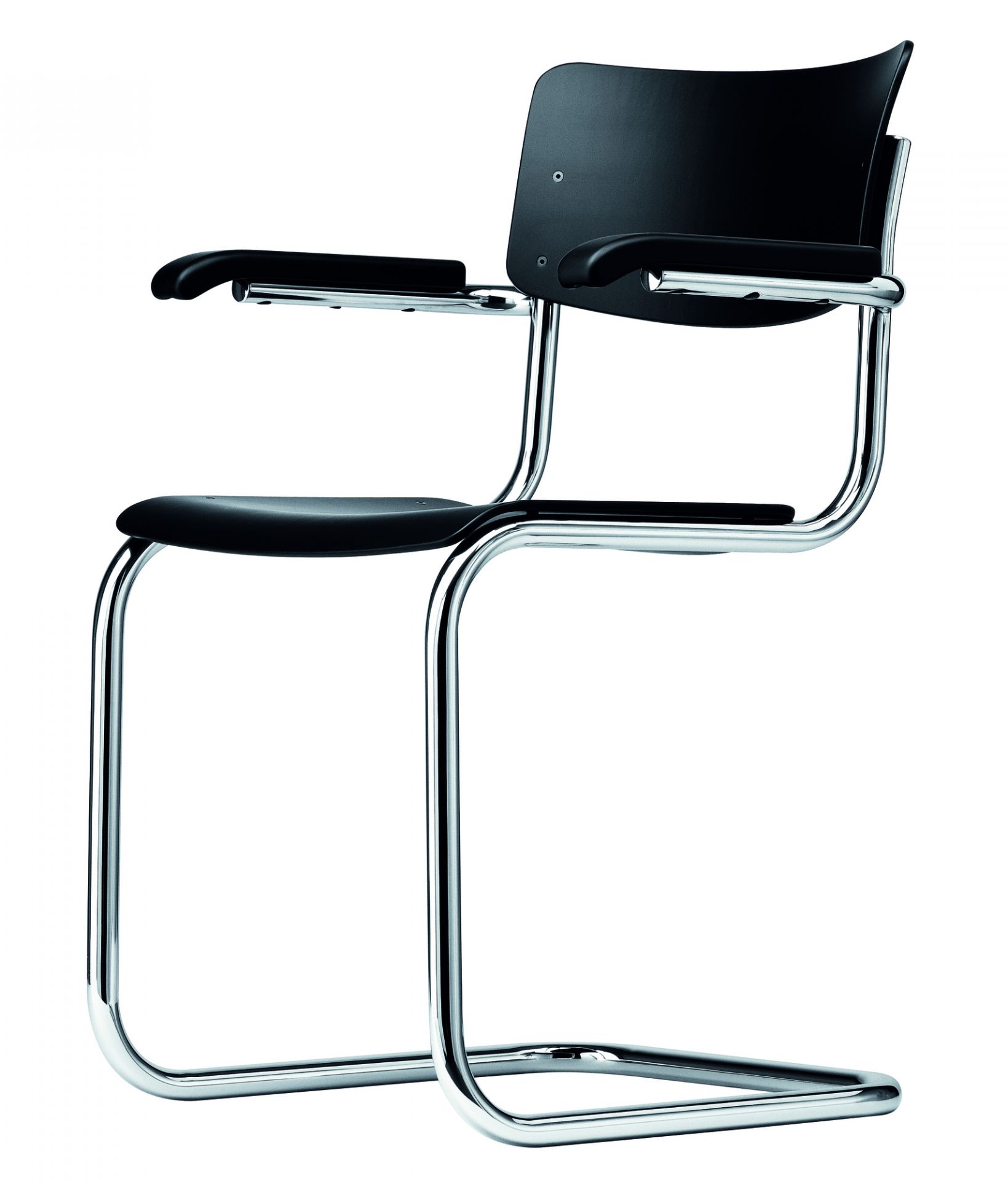S 43 F Cantilever Chaise Thonet Hêtre noir - Chromé