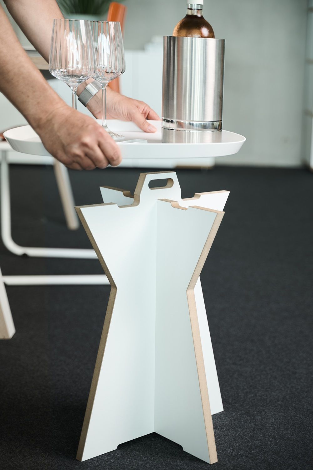 Tojo Table d'appoint portable avec plateau amovible Tojo