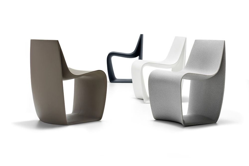 SIGN MATT Chair Indoor / Outdoor Chaise MDF Italia Blanc matt SIGN Chair von MDF Italia, Beton matt, für Indoor und Outdoor. Design Stuhl.