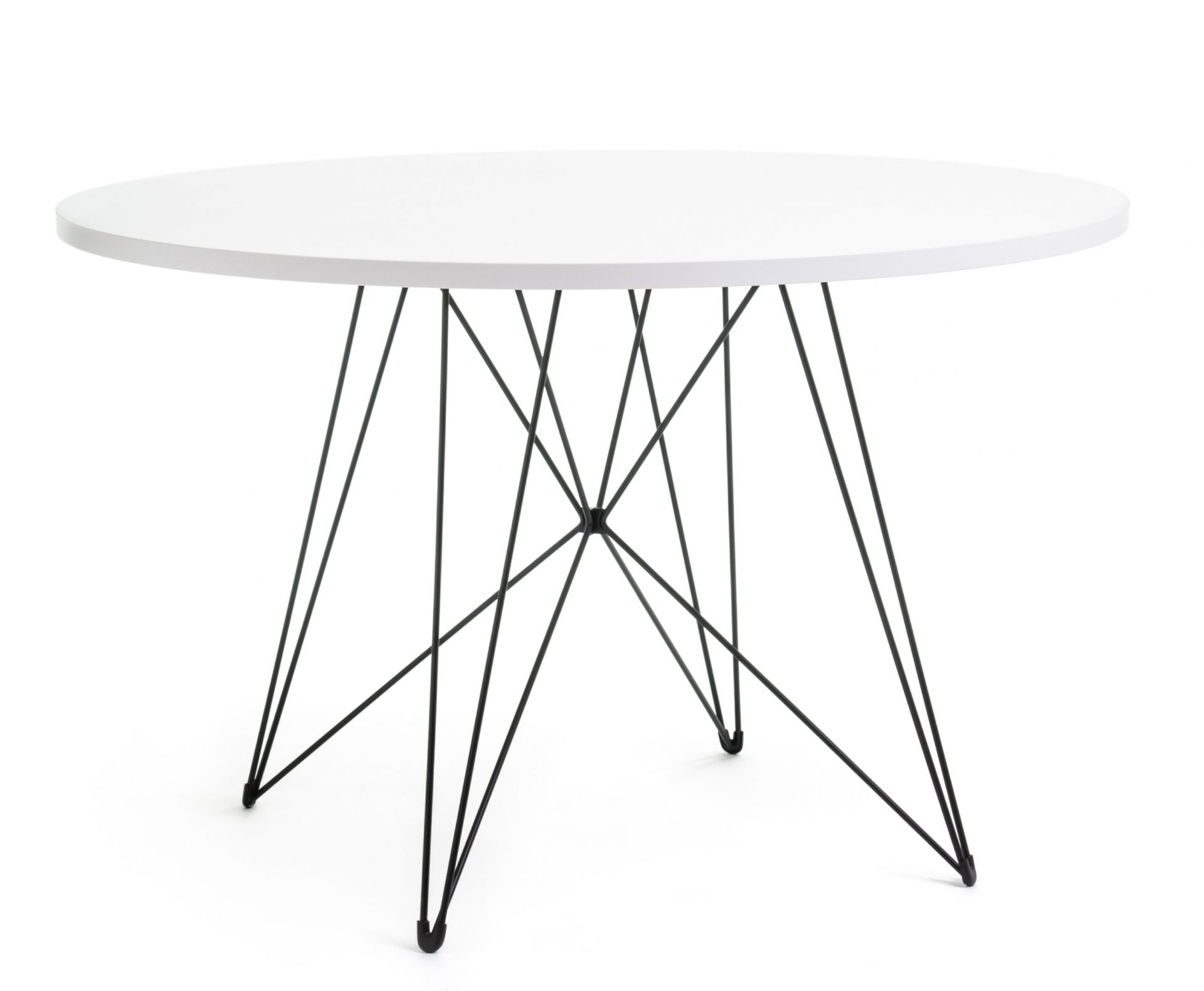 Tavolo XZ3 Table ronde PIÈCE NOIR / PLATEAU MDF BLANC LAQUÉ Magis EXEMPLE DE MACHINE