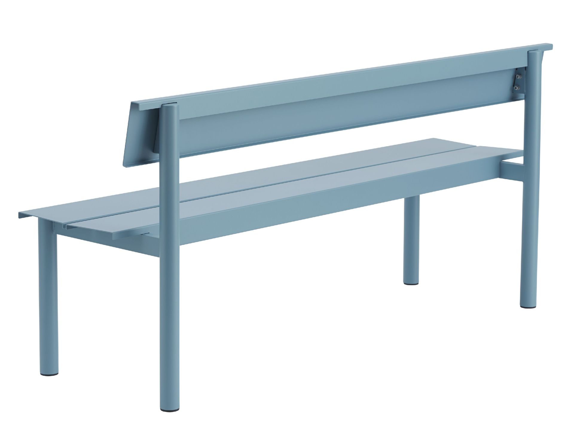 Linear Steel Bench Banc d'extérieur avec dossier 170x34 cm Muuto