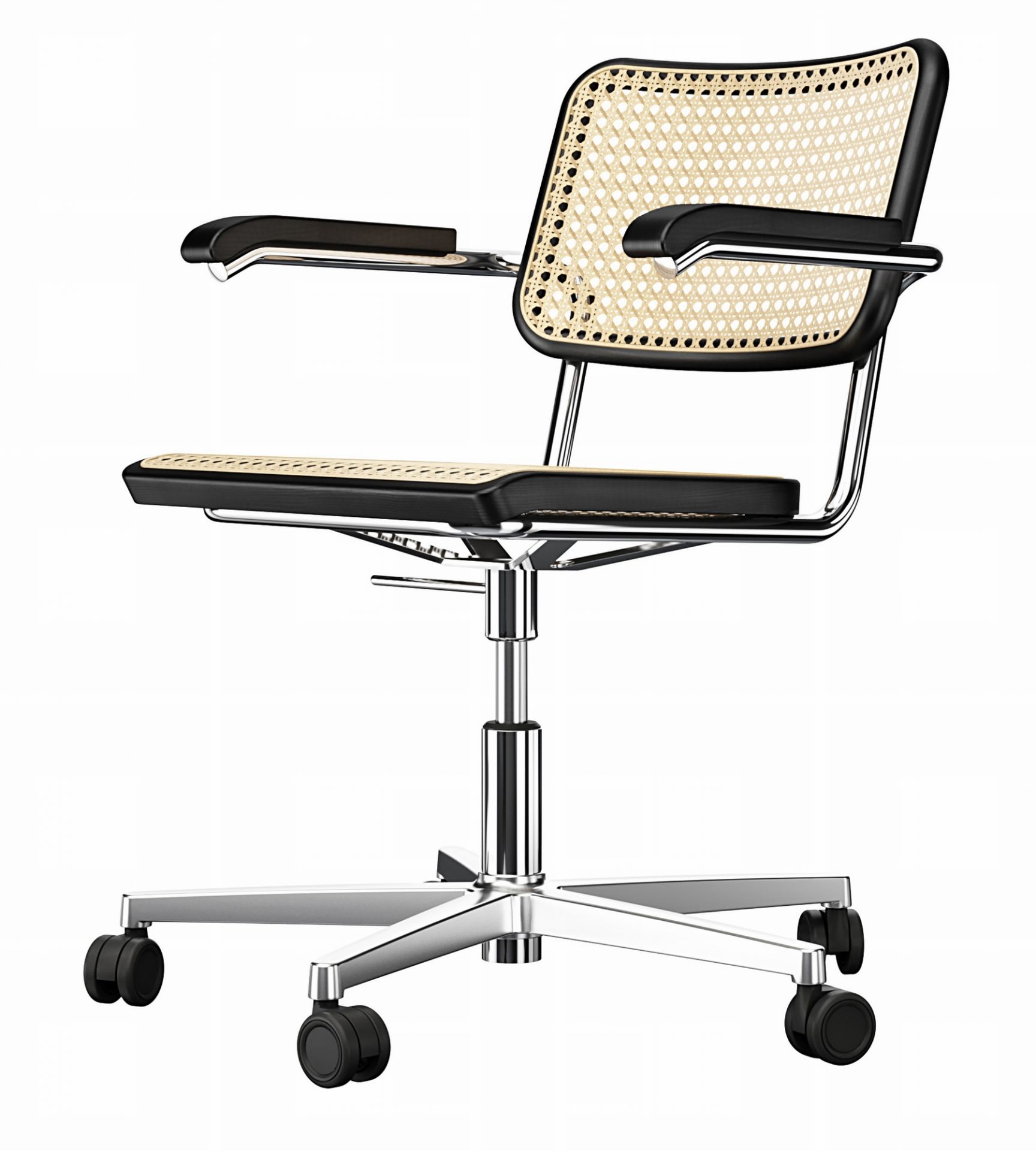 S 64 VDR Atelier Chaise Pivotante Cadre plat Thonet Chrome