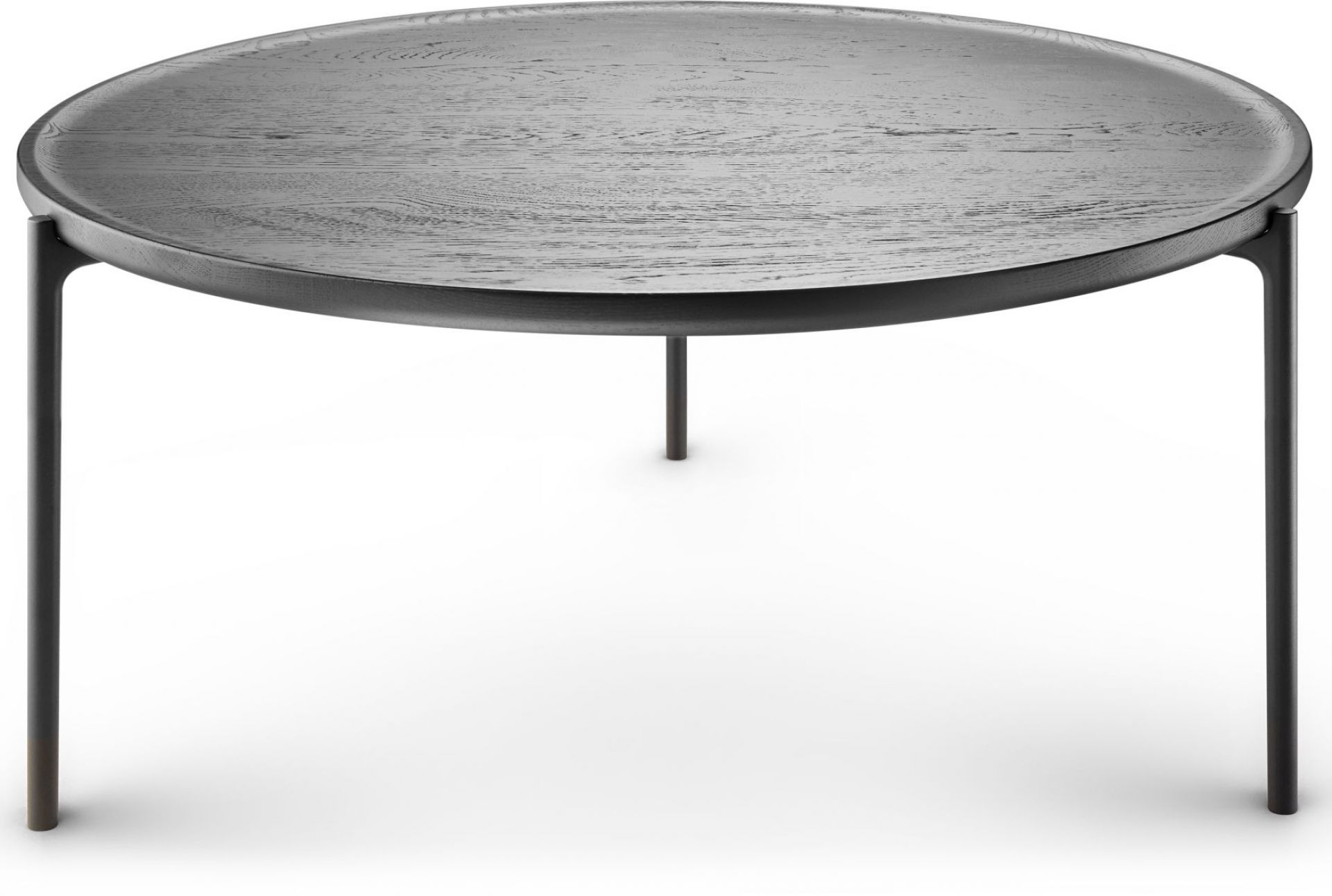 Savoye Tisch: Runder Couchtisch aus Eiche in Schwarz von Eva Solo, Durchmesser 90 cm.