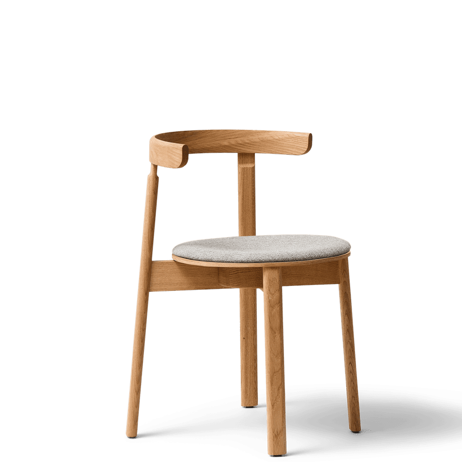 Chaise Lunar chêne avec coussin d'assise Form & Refine