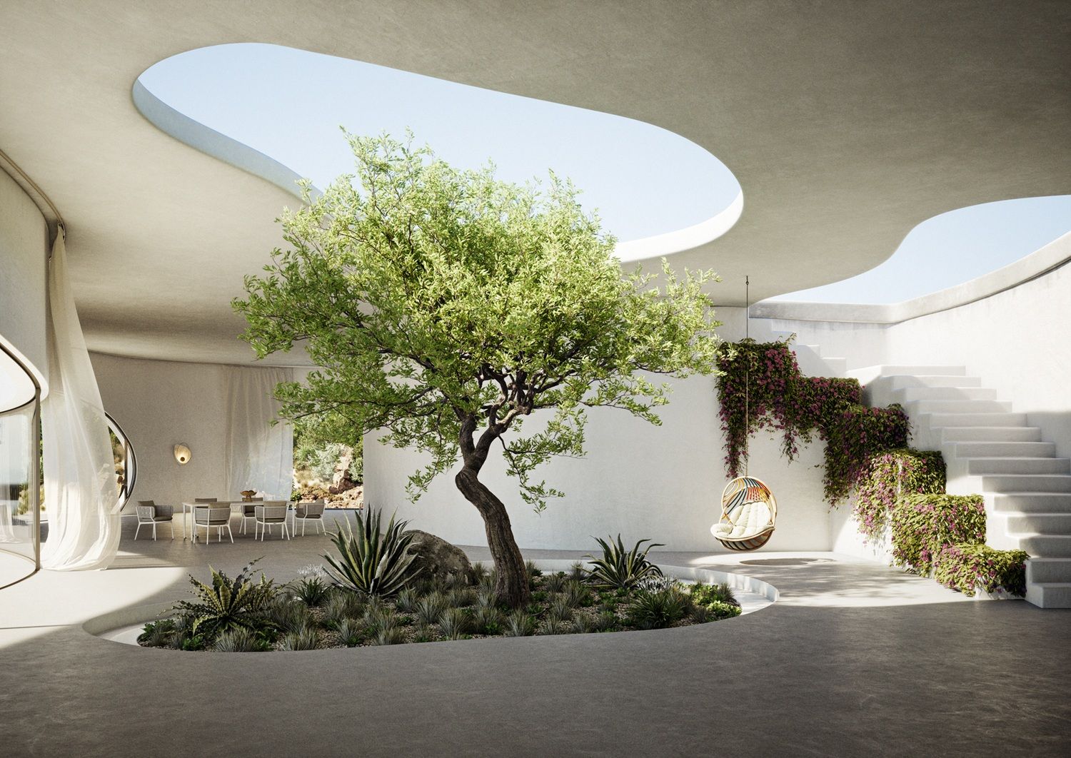 Kida Fauteuil suspendu avec coussin Dedon