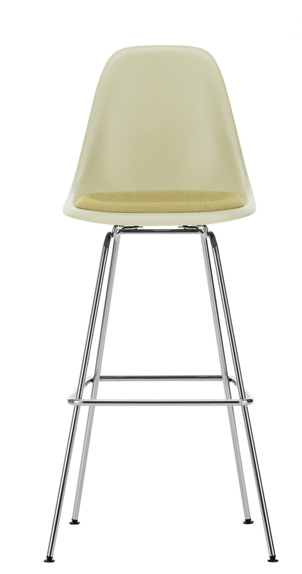 Eames Fiberglass Bar Stool High Tabouret de bar avec coussin d'assise Vitra 