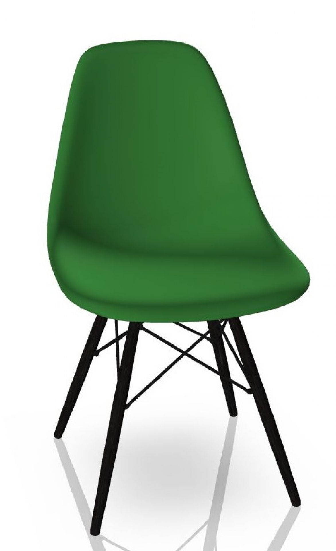 Eames Plastic Side Chair DSW Chaise Vitra Érable noir - vert