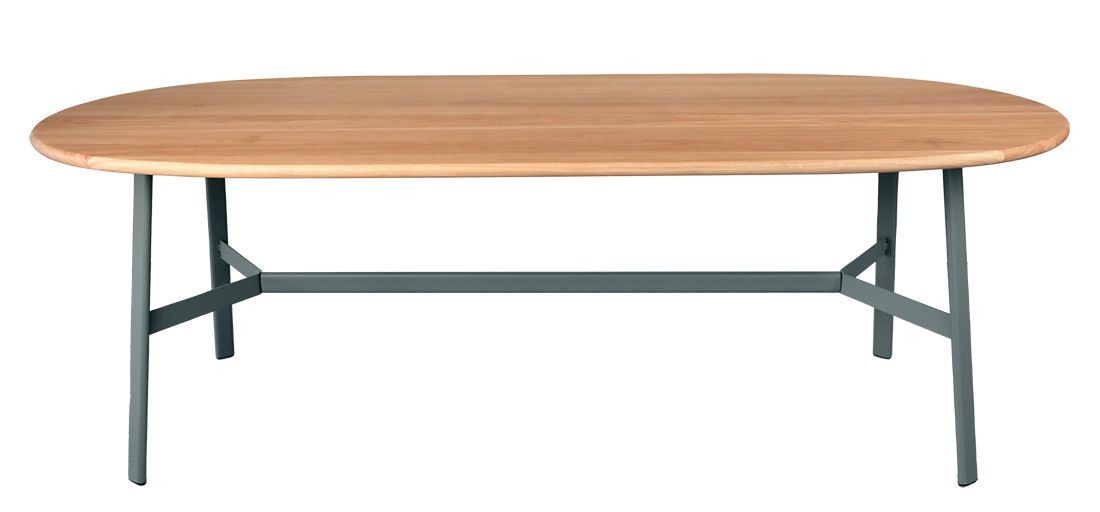 SO'O Table de salle à manger en chêne 220 × 95 cm (ovale) Intérieur Fermob