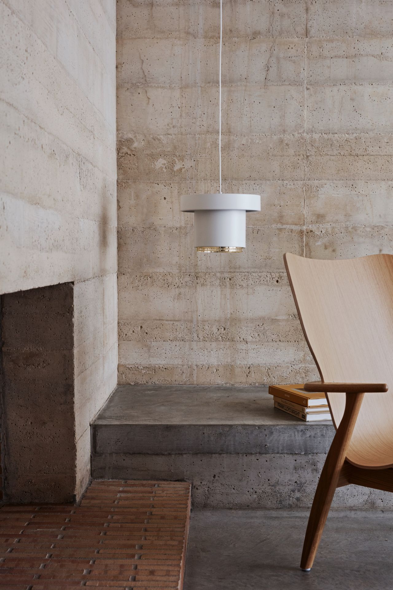 A201 Pendant light Lampe de suspendue Artek Blanc - Laiton