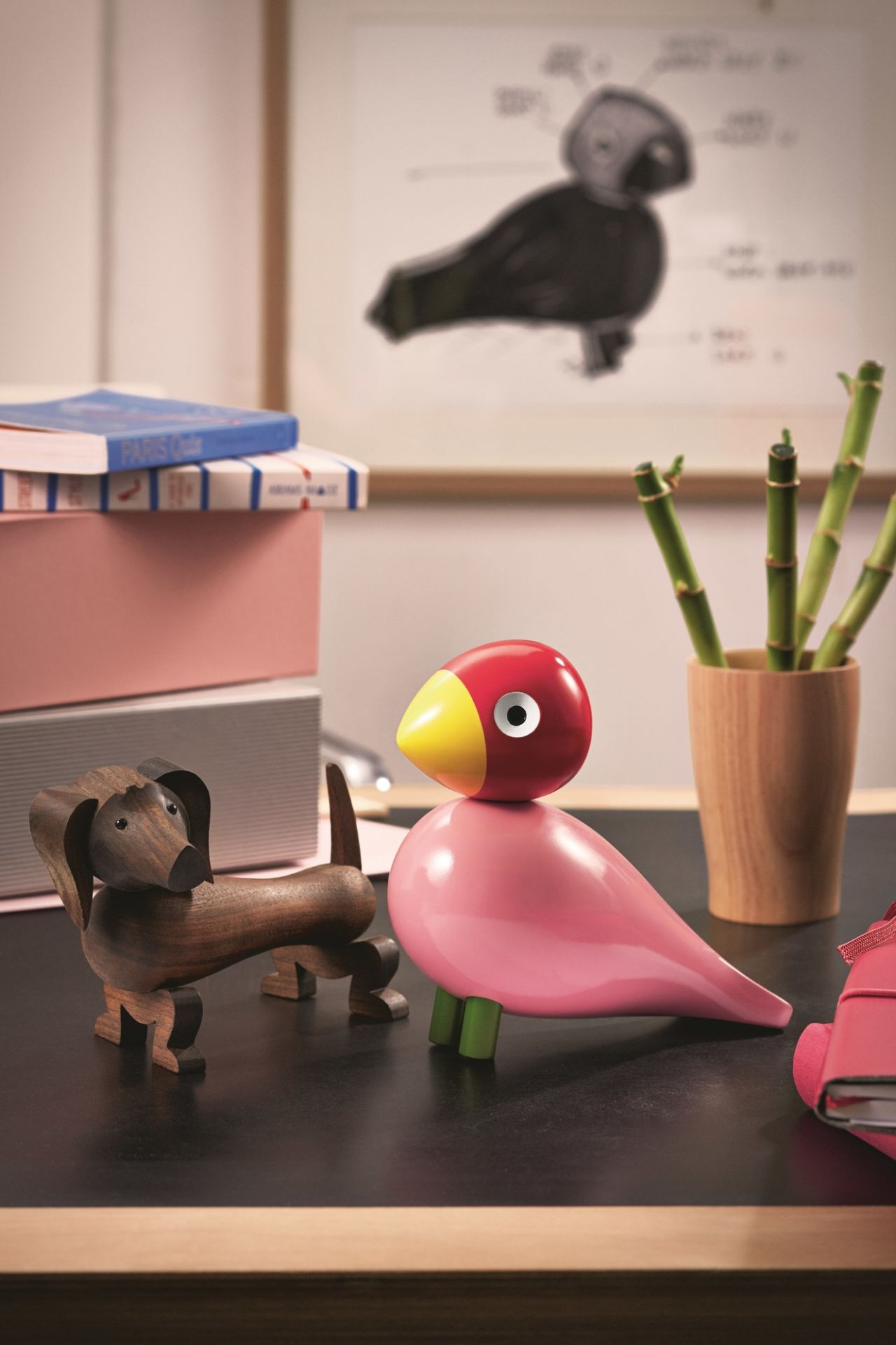 Songbirds Oiseau chanteur Figure en bois Kay Bojesen Sunshine