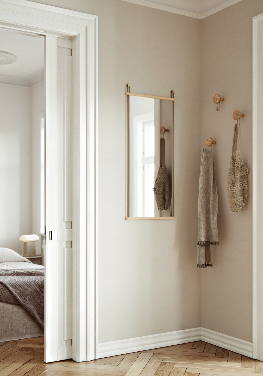 Suspended Mirror Large Miroir Woud 