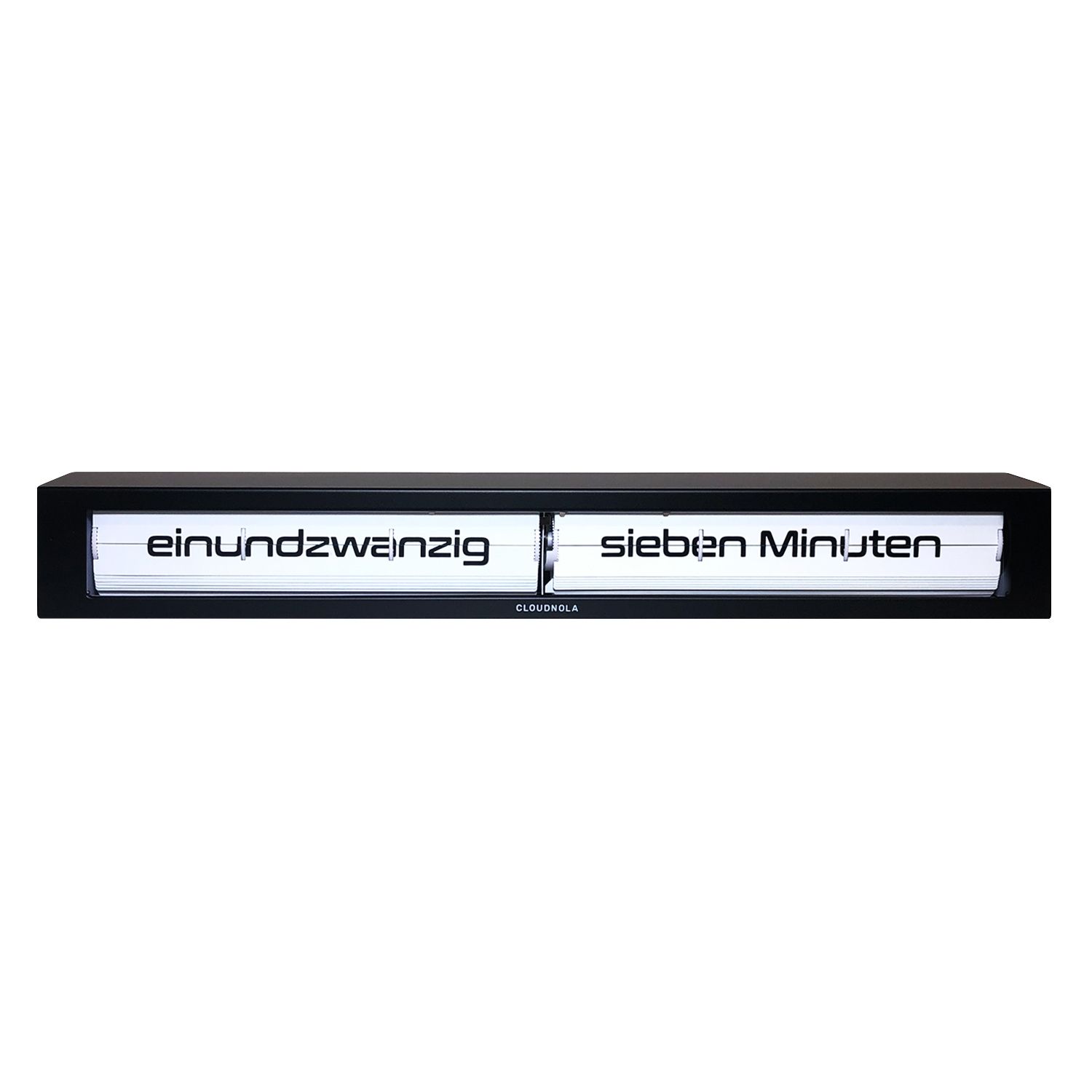 Texttime Black White German Flip Clock Display Timepiece Horloge Cloudnola