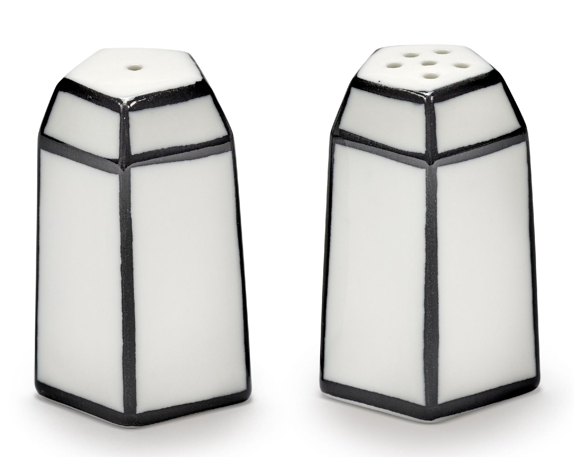 Set sel & poivre saupoudreuse blanc/noir Carte Blanche Serax