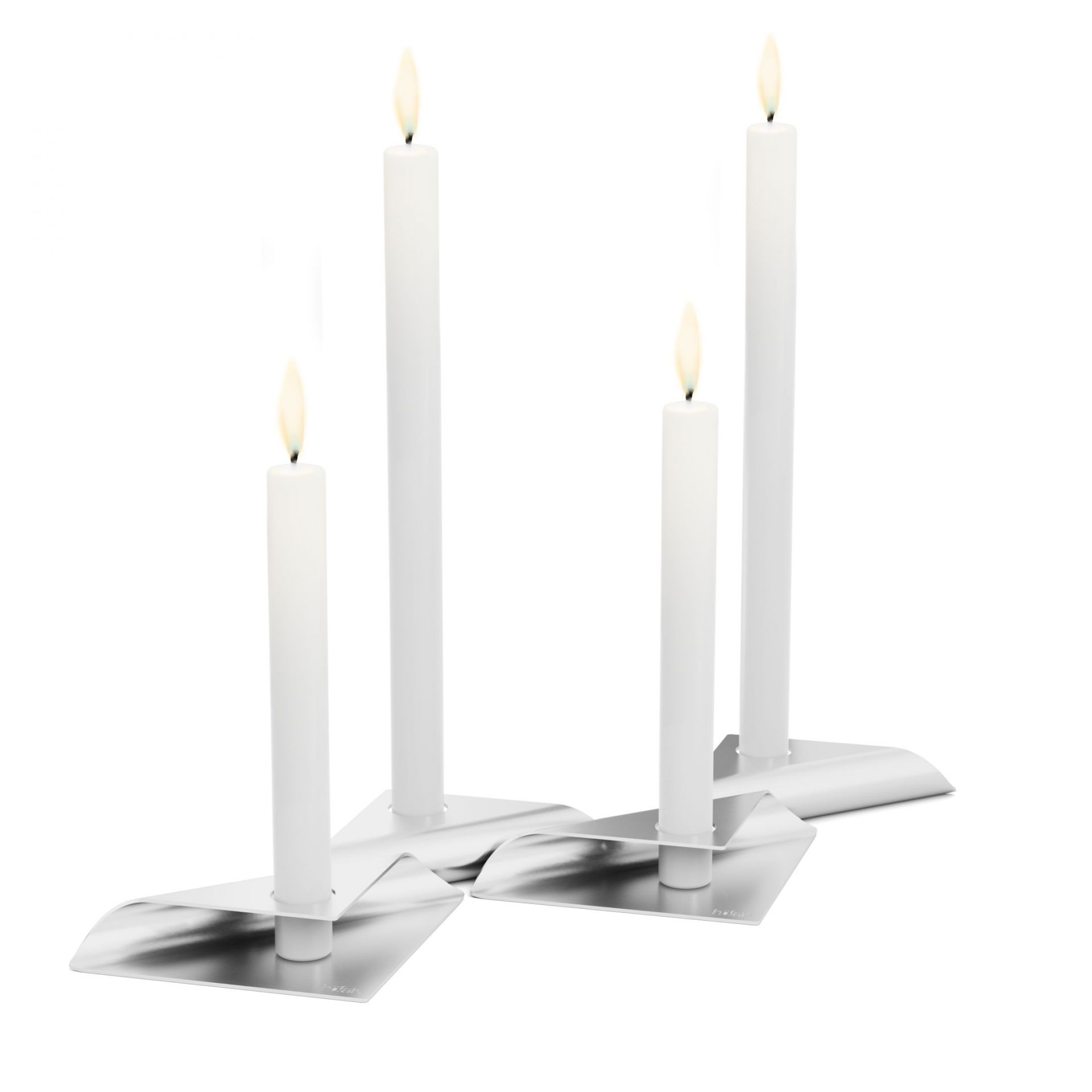 Square Candle Ensemble de 4 chandeliers argentés Höfats OFFRE SPECIALE