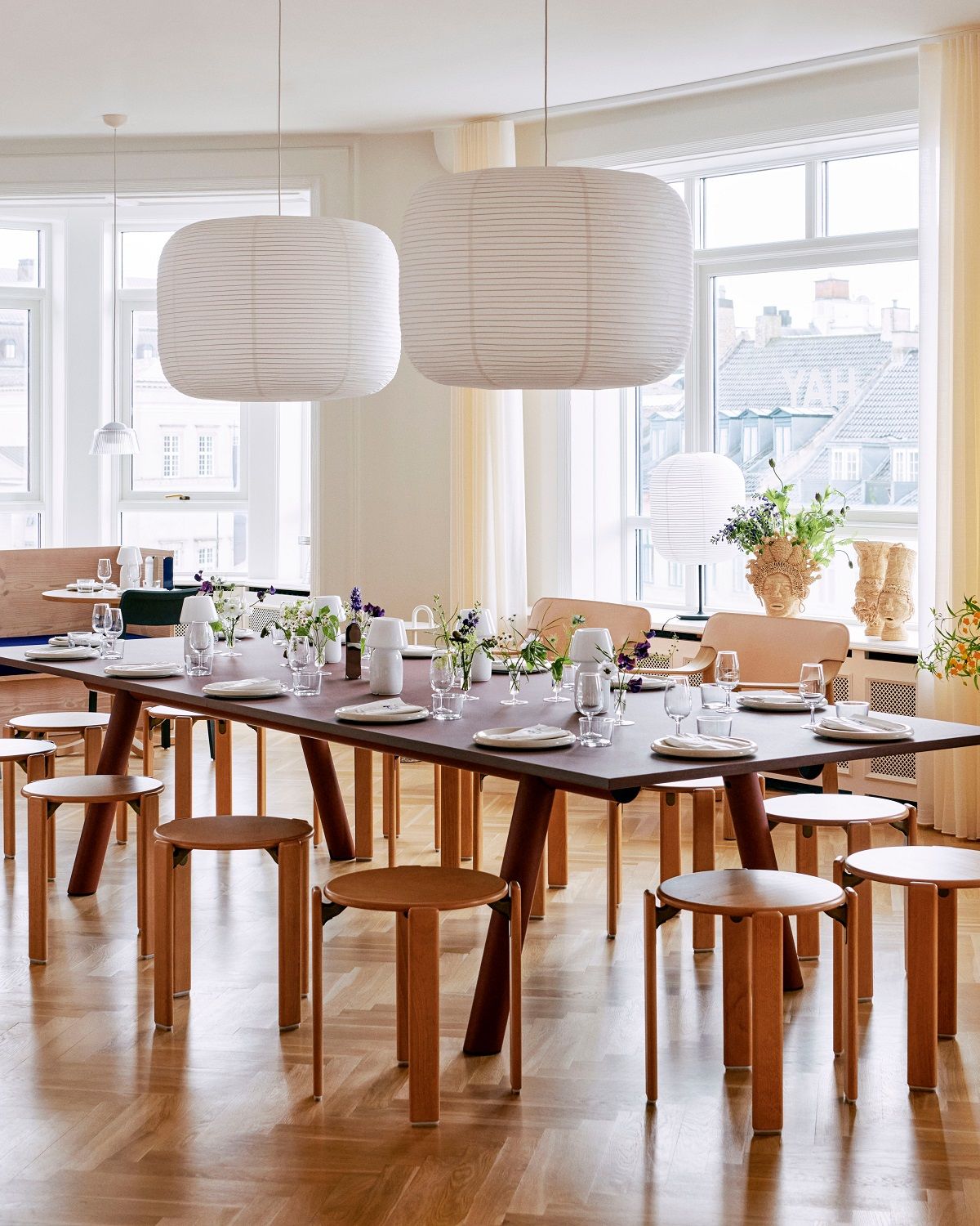 Paper Shade-Donut Ø80-Classic white Abat-jour Hay