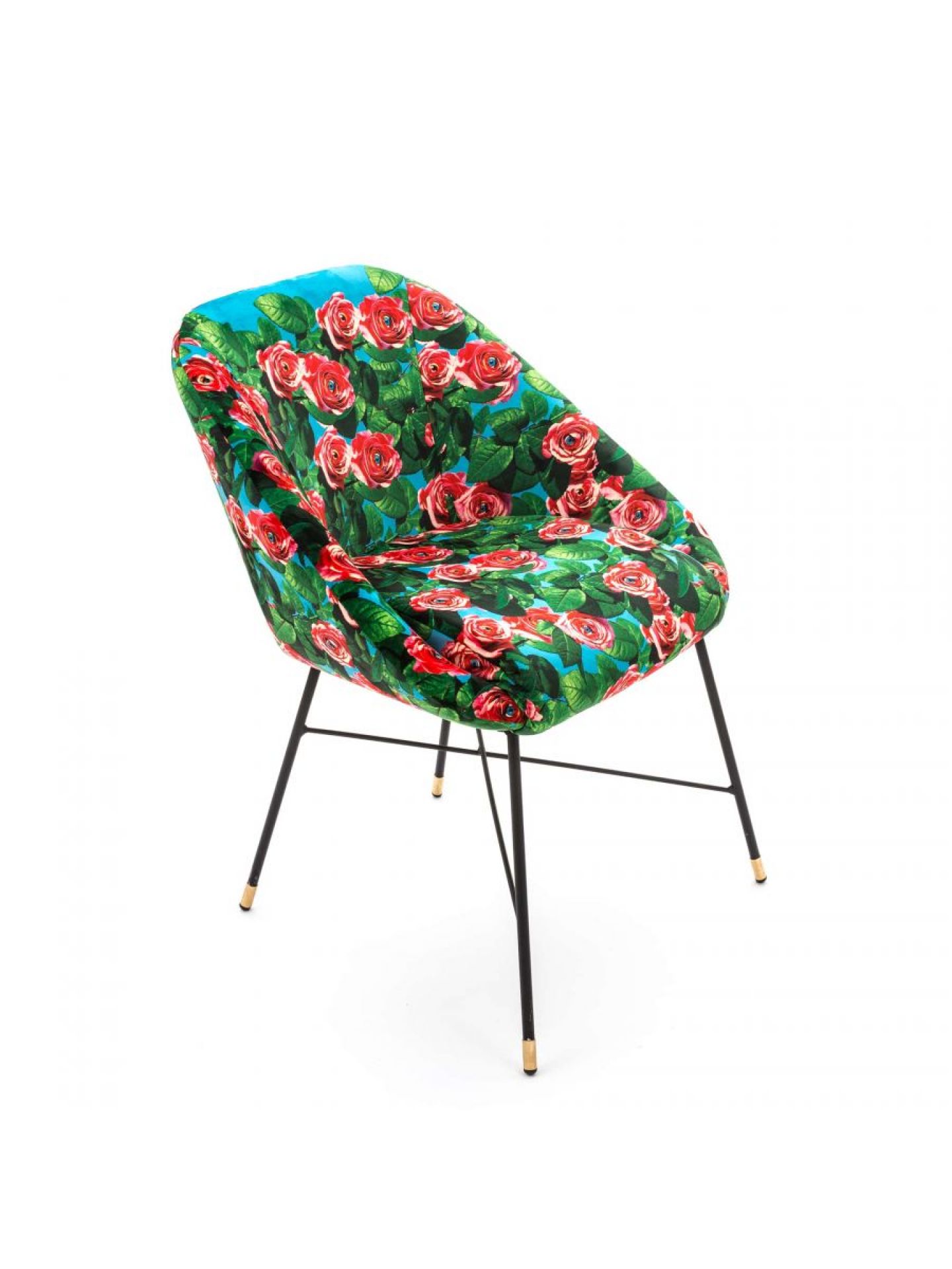 Toiletpaper chaise rembourrée Roses blue Seletti Toiletpaper chaise rembourrée Roses blue Seletti
