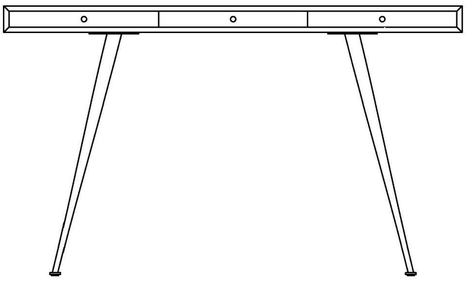 Bureau de bureau JFK avec pieds standard Noir Norr11