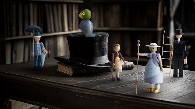 Songbirds Oiseaux chanteurs Figure en bois Rossignol Kay Bojesen